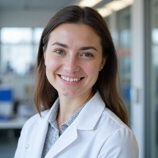 Ritratto professionale di una donna sorridente, specialista in controllo qualità e certificazioni.